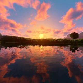 Minecraft shader 4k wallpaper