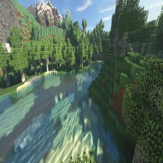 Minecraft shaders phone wallpaper