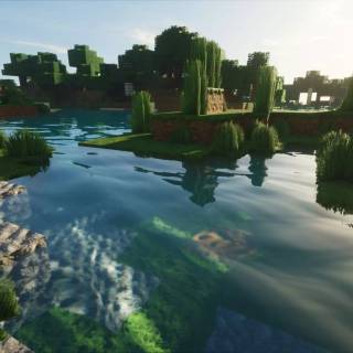 Minecraft shader 4k wallpaper