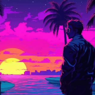 Vaporwave 4k minimalist wallpaper