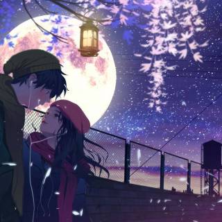 Anime couple 4k PC wallpaper