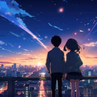 Anime couple 4k PC wallpaper