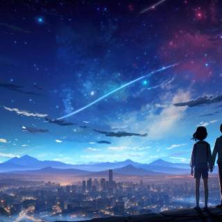 Anime couple 4k PC wallpaper