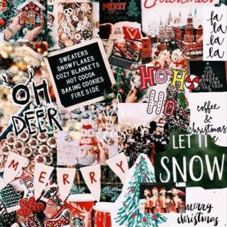Christmas iPhone collage wallpaper