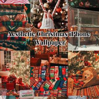 Christmas iPhone collage wallpaper