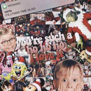 Christmas iPhone collage wallpaper