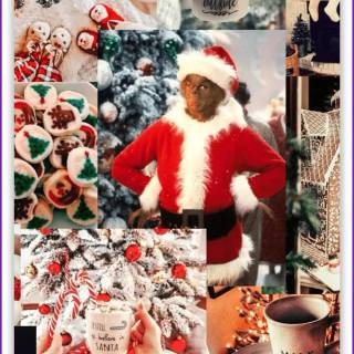 Christmas iPhone collage wallpaper