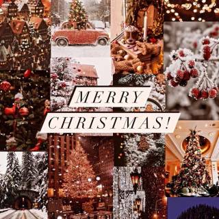 Christmas iPhone collage wallpaper