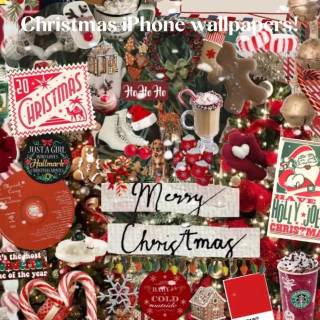 Christmas iPhone collage wallpaper