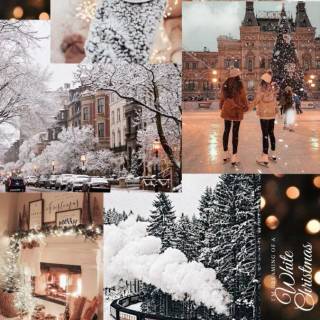 Christmas iPhone collage wallpaper