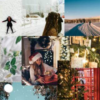 Christmas iPhone collage wallpaper