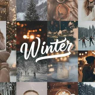 Christmas iPhone collage wallpaper