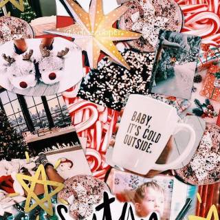 Christmas iPhone collage wallpaper