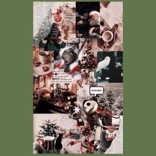 Christmas iPhone collage wallpaper