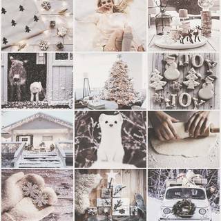 Christmas iPhone collage wallpaper