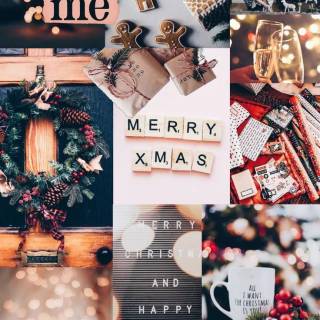 Christmas iPhone collage wallpaper