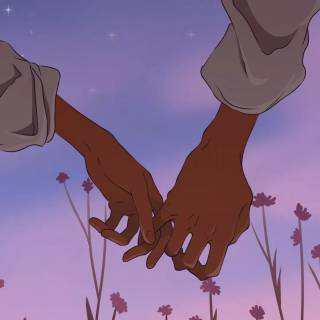 Hand holding phone wallpaper