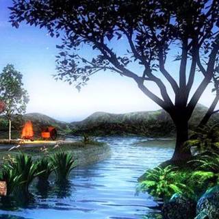 Phone river wallpaper