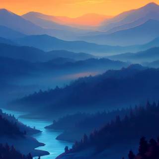 Phone river wallpaper