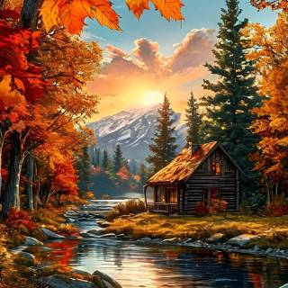 Phone river wallpaper