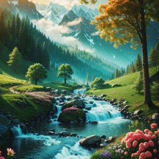 Phone river wallpaper