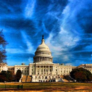 White mansion wallpaper