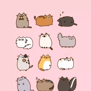 Pusheen family wallpaper