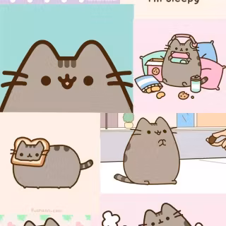 Pusheen family wallpaper