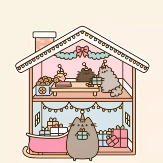 Pusheen family wallpaper
