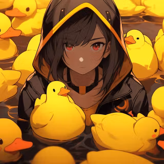 Cute anime duck wallpaper