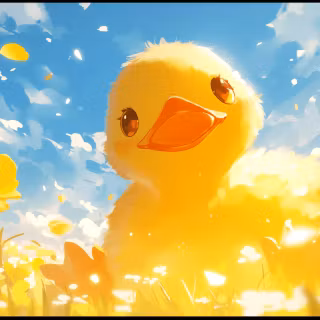 Cute anime duck wallpaper