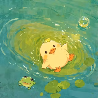 Cute anime duck wallpaper