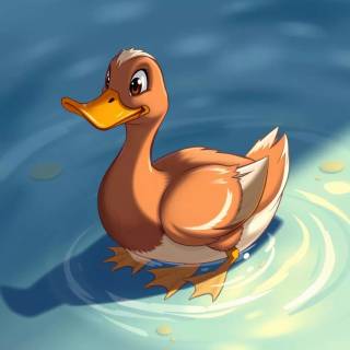 Cute anime duck wallpaper