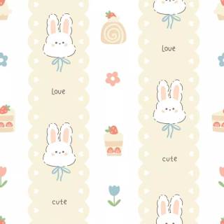Preppy bunny wallpaper