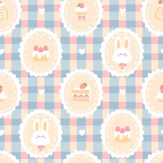 Preppy bunny wallpaper