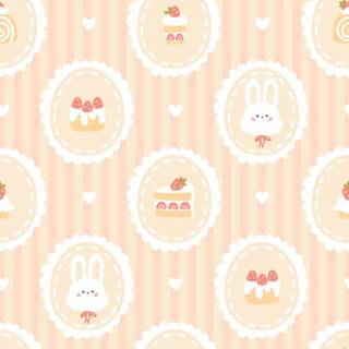 Preppy bunny wallpaper