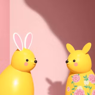 Preppy bunny wallpaper