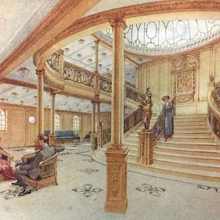 Grand Staircase of the Titanic wallpaper