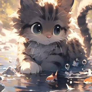 Brown kitty cat wallpaper