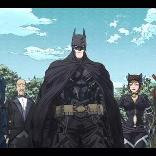 Batman fighting ninjas wallpaper