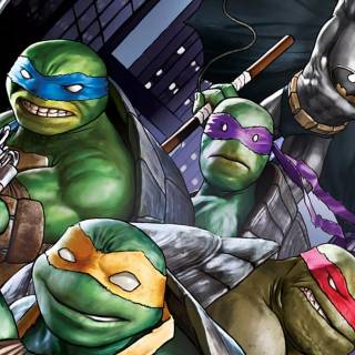 Batman fighting ninjas wallpaper