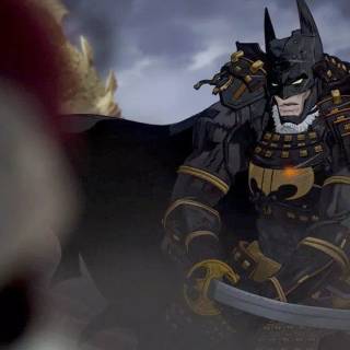 Batman fighting ninjas wallpaper