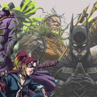 Batman fighting ninjas wallpaper
