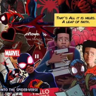 Miles Morales collage wallpaper