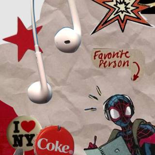 Miles Morales collage wallpaper