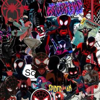 Miles Morales collage wallpaper