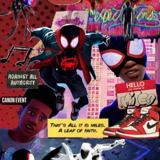 Miles Morales collage wallpaper