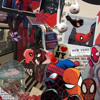 Miles Morales collage wallpaper