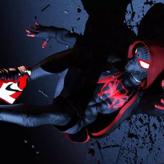 Miles Morales collage wallpaper