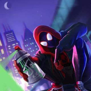 Miles Morales collage wallpaper